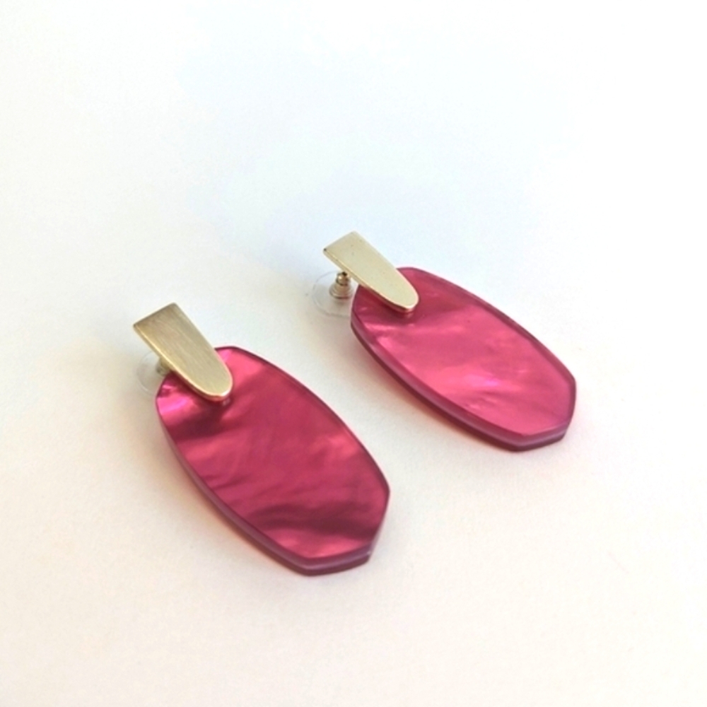Kendra Scott Aragon Unframed Gold Drop Swing Earrings Berry Illusion